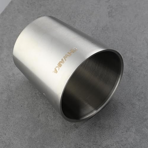 Miniatura 2 de Juego de 4 tazas de té de acero inoxidable de doble pared de 7 onzas, taza de té chino sin mango, taza de té de yerba mate coreana (estilo A)