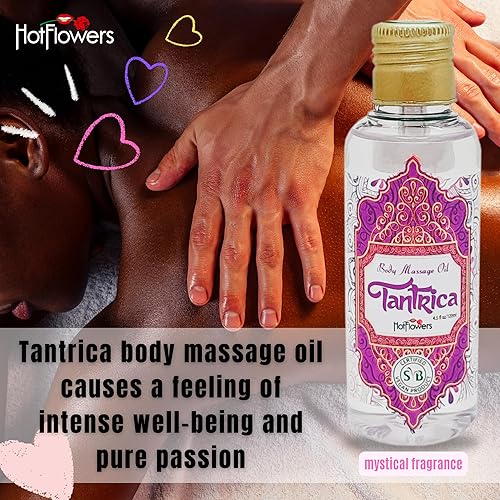 Miniatura 4 de HOT FLOWERS Set de Aceite de Masaje Corporal Sensual para Hidratante y Nutre la Piel - Mujeres y Parejas (Tántrico)