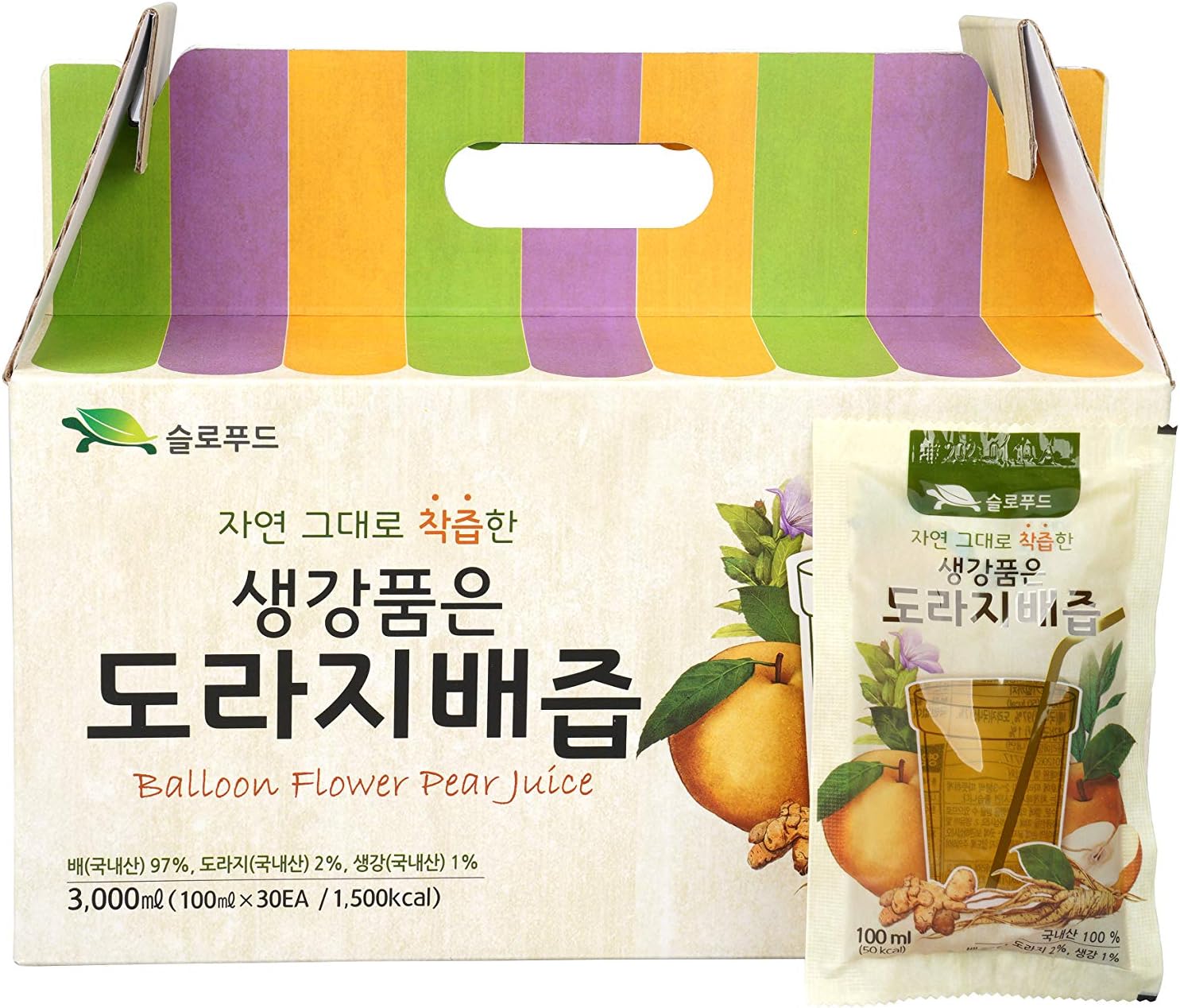 Premium Real Korean Pear, Balloon Flower Root, & Ginger Juice - No Preservatives or Artificial Additives - Natural and Pure - Health Care for Changing Season - For Men and Women of All Ages