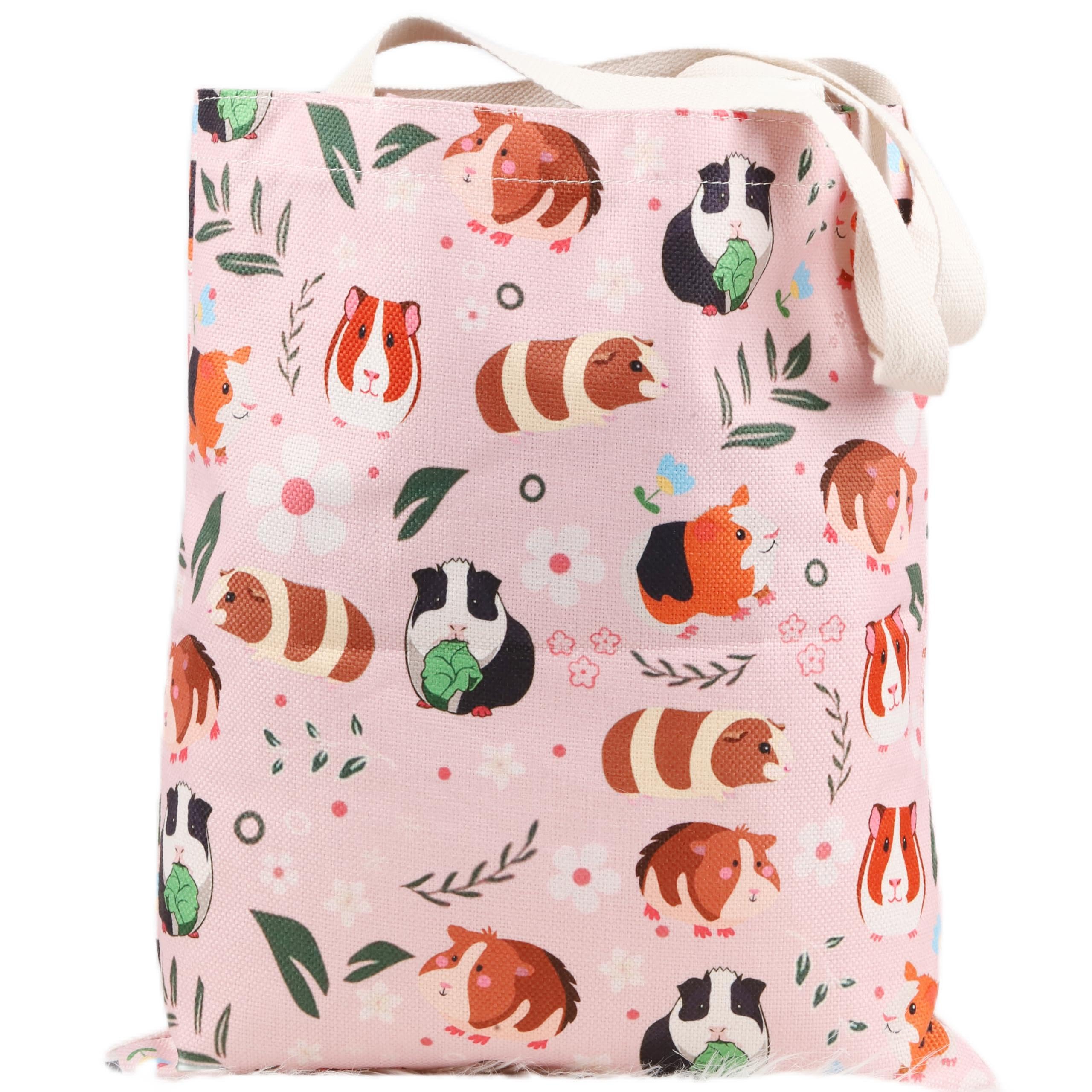 LEVLO Guinea Pig tote Bag Guinea Pig Gifts For Girls Women Gifts For Guinea Pig Lovers Cute Animal Guinea Pig tote Bag (Cotton