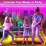 DAYBETTER 100ft Led Strip Lights for Bedroom with App Control Remote, 5050 RGB Led Lights for Bedroom, Music Sync Color Changing Strips for Room Party (2 Rolls of 50ft)