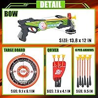 Vista 4 de Bow and Arrow, Light Up LED Crossbow Archery Toy Set, Kids Crossbow Archery with Safe Suction Cup Arrows and Target, Crossbow Game Indoor/Outdoor