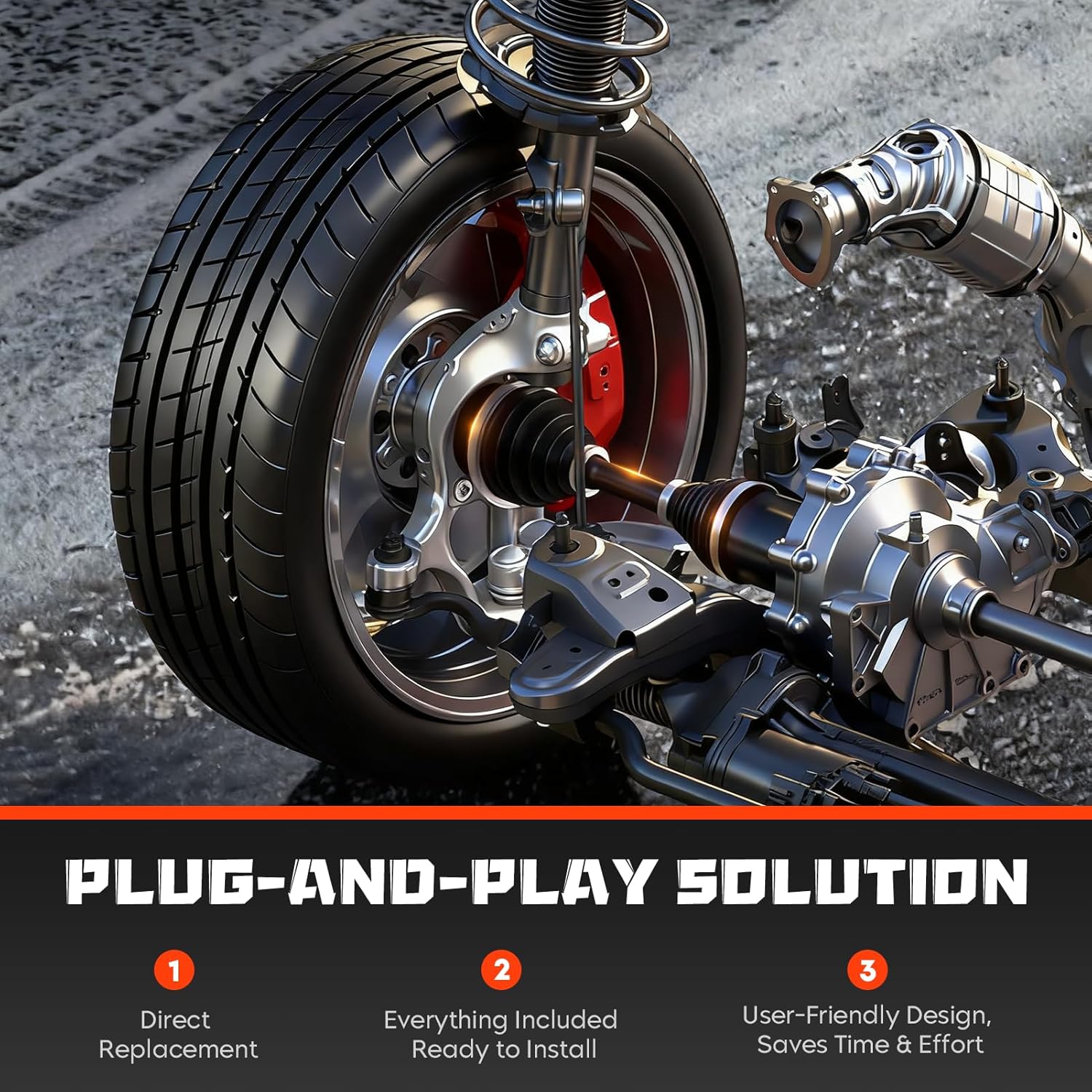 Front Left & Right CV Axle Shaft Assembly Fits for Toyota Camry 3.0L 3.3L 2002-2006 (3.0L 02-03 Camry Auto Trans Only), for Solara 04-08 & Highlander FWD 04-07, ES300 RX350, 1 Pair CV Axle Shaft Assem