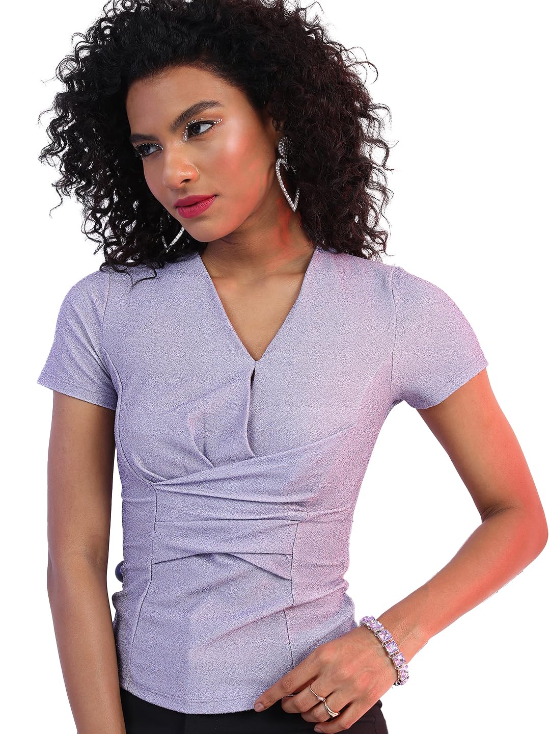 tokyo talkies Women's Short Sleeves Round Neck Solid Tops| Stylish | Casual Wear-picture-29