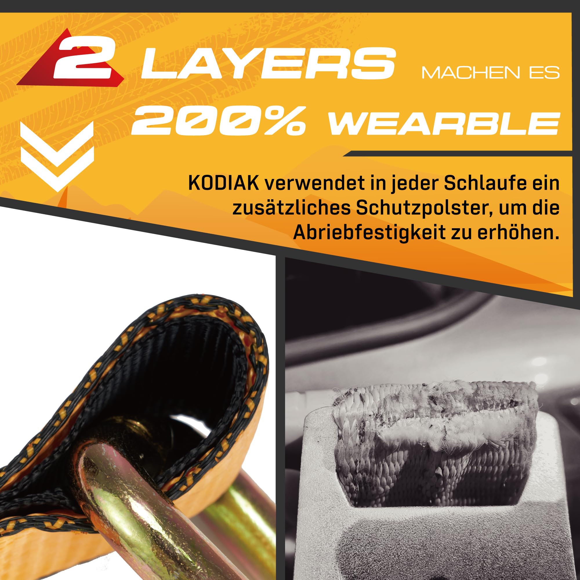 4 Stück 50mm Radspanngurte 2,5m | 5000kg Spanngurt für Autotransport | Mit Antirutschpads & 360° Wirbelhaken | Reifengurte für PKW Trailer KFZ | TÜV Geprüft nach DIN EN 12195-2