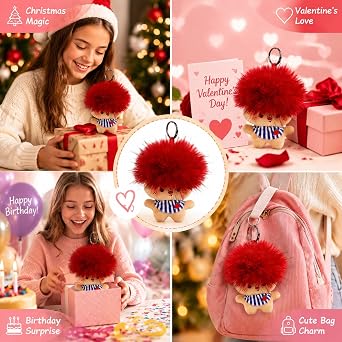 Funny Kawaii Plush Doll Keychain