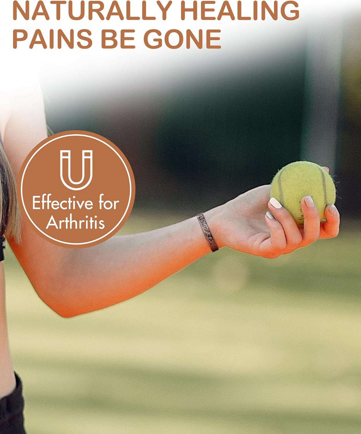 Feraco Pure Copper Bracelets for Women, 12X Enhanced Strength Magnetic Cuff Bangle for Women, 3800 Gauss Neodymium Magnets, Adjustable (Daisy) - Image 7