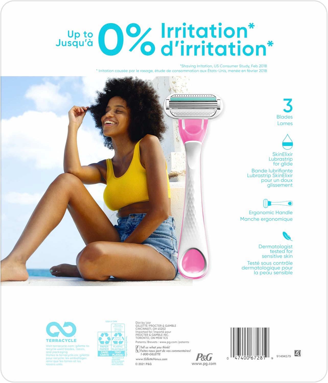 Gillette Venus Sensitive Disposable Razors for Women with Sensitive Skin, Delivers Close Shave with Comfort, 15 Count (Pack of 1) - Image 6