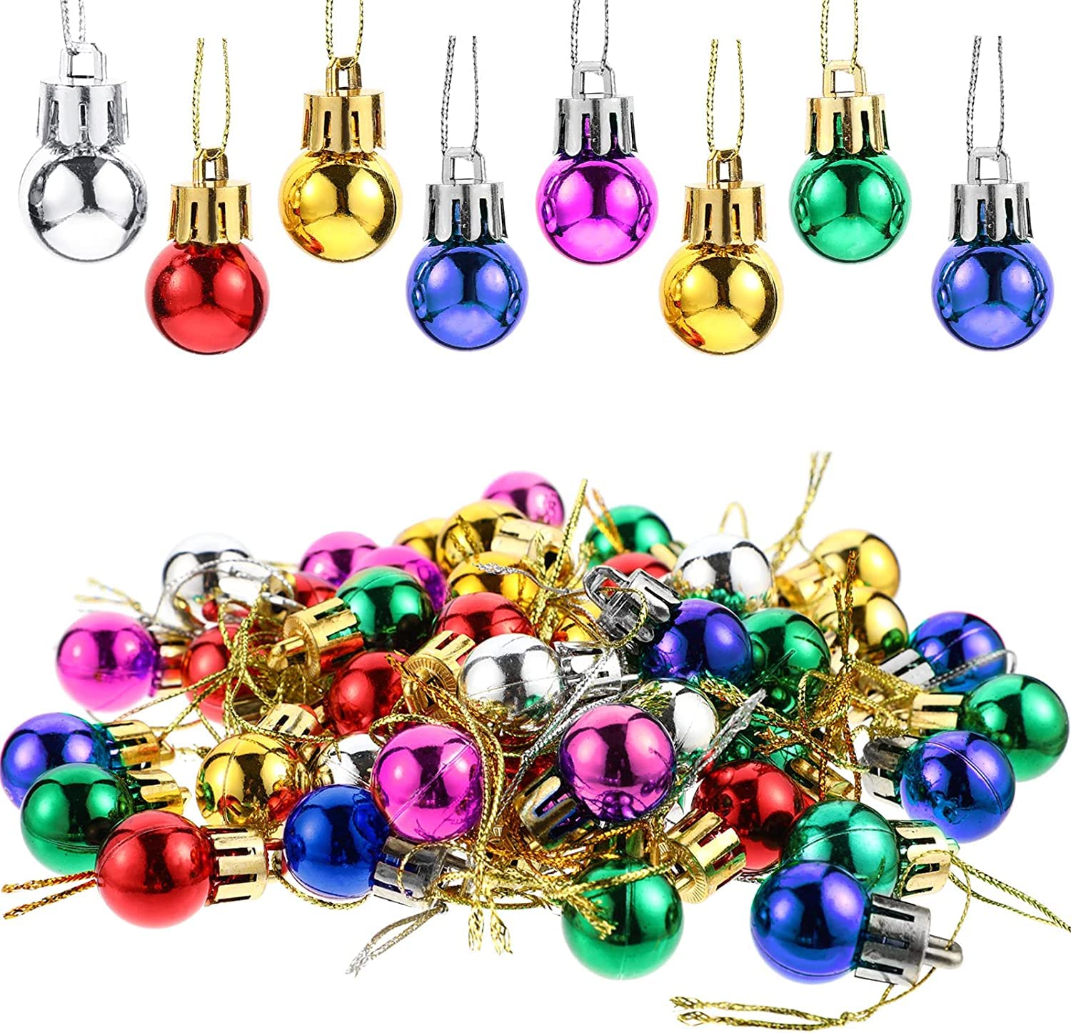 Blue Christmas Ball Ornaments - 24 Pcs -12