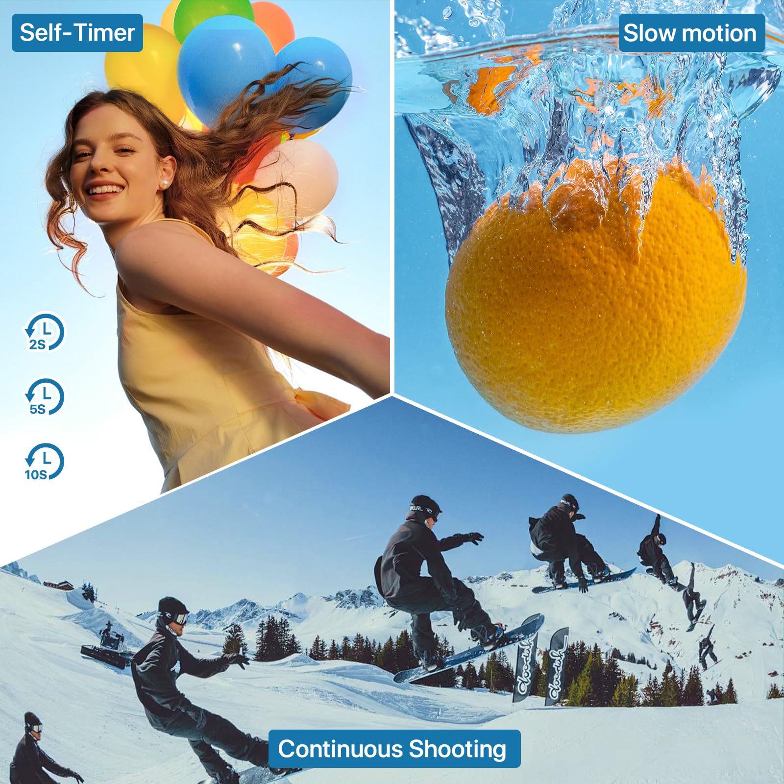 Cámara Digital 8K 96MP con WiFi, Zoom Digital 20X, Cámara de Fotos con Enfoque Automático y Estabilización Anti-Shake, Pantalla Abatible de 3,5" 180°, Tarjeta SD de 32GB y 2 Baterías
