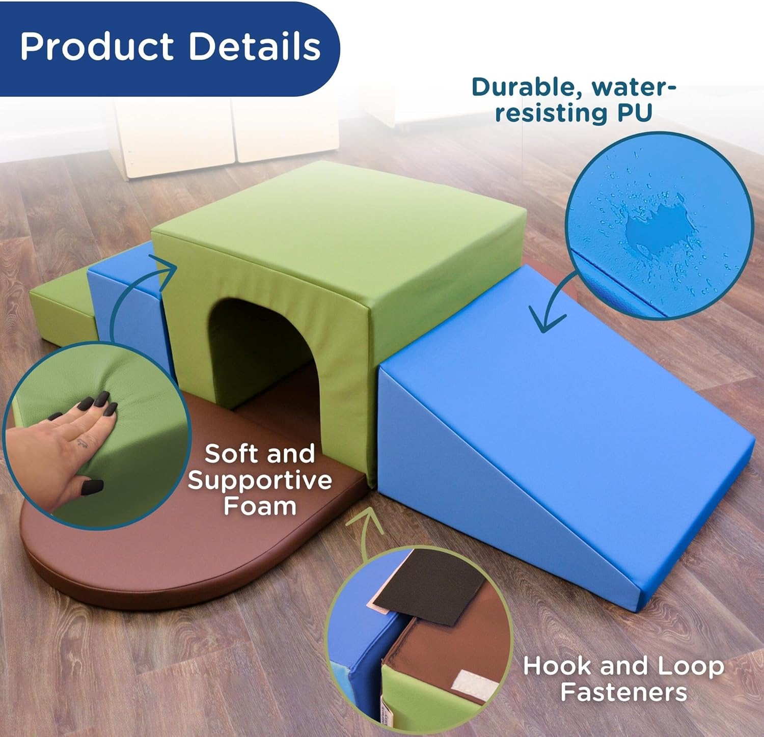 Children's Factory Cozy Woodland Climb-Up Tunnel, CF710-149, Toddler Indoor Play Equipment, Baby Climbing Toys, Foam Climbers for Preschool or Daycare