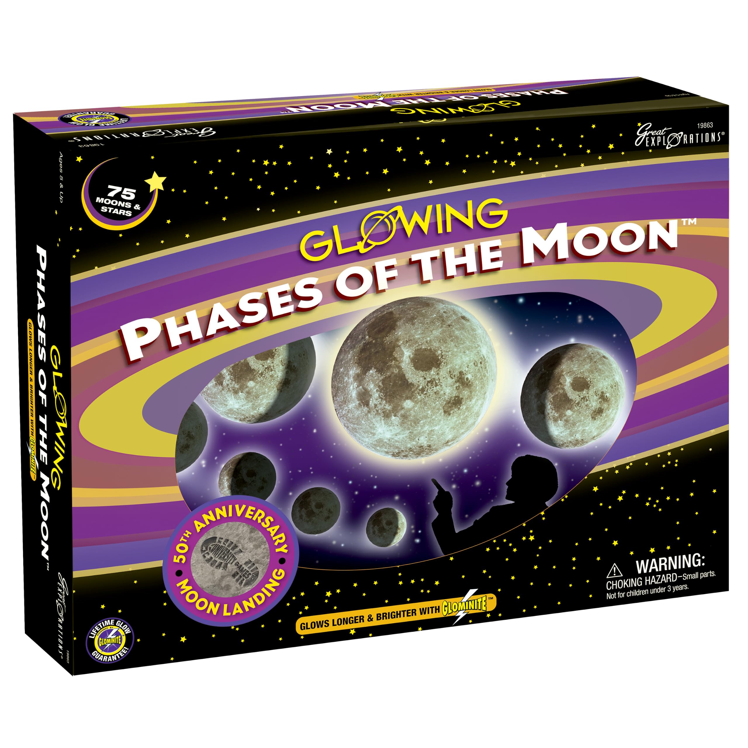 Amazon.com: Phases of the Moon Kit with 8 Glow-in-the-Dark 3-D