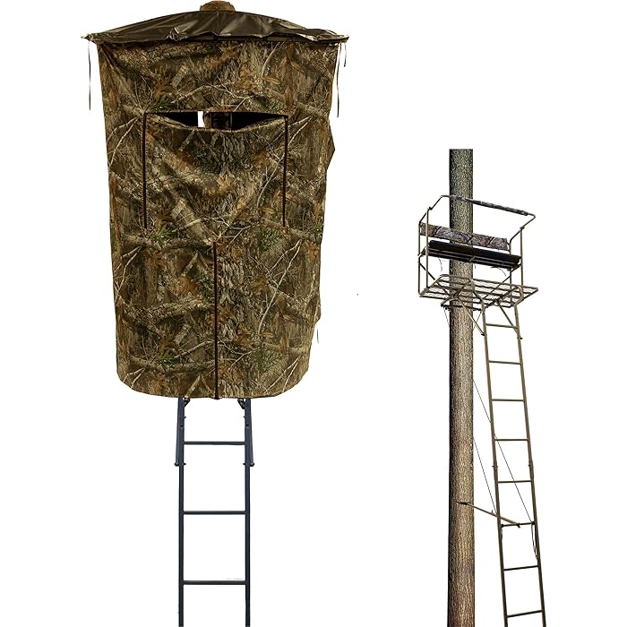 Buy Rhino Treestands RTL2000 18ft 2Person Ladder Stand with Full