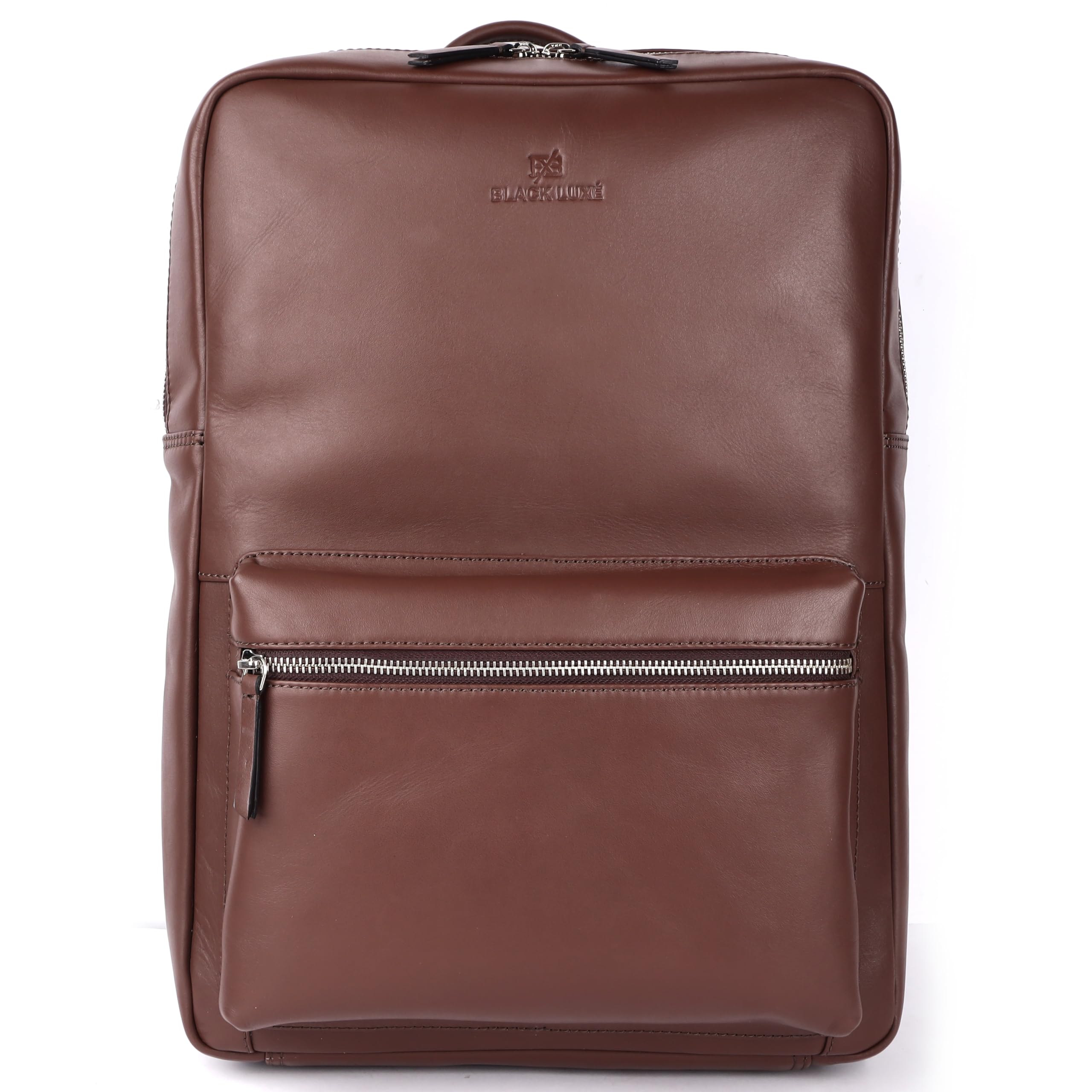 Napa Leather Backpack For Men 16 inch Tarvel Backpack with Trolley Sleeve, IPad Compartment-image-39