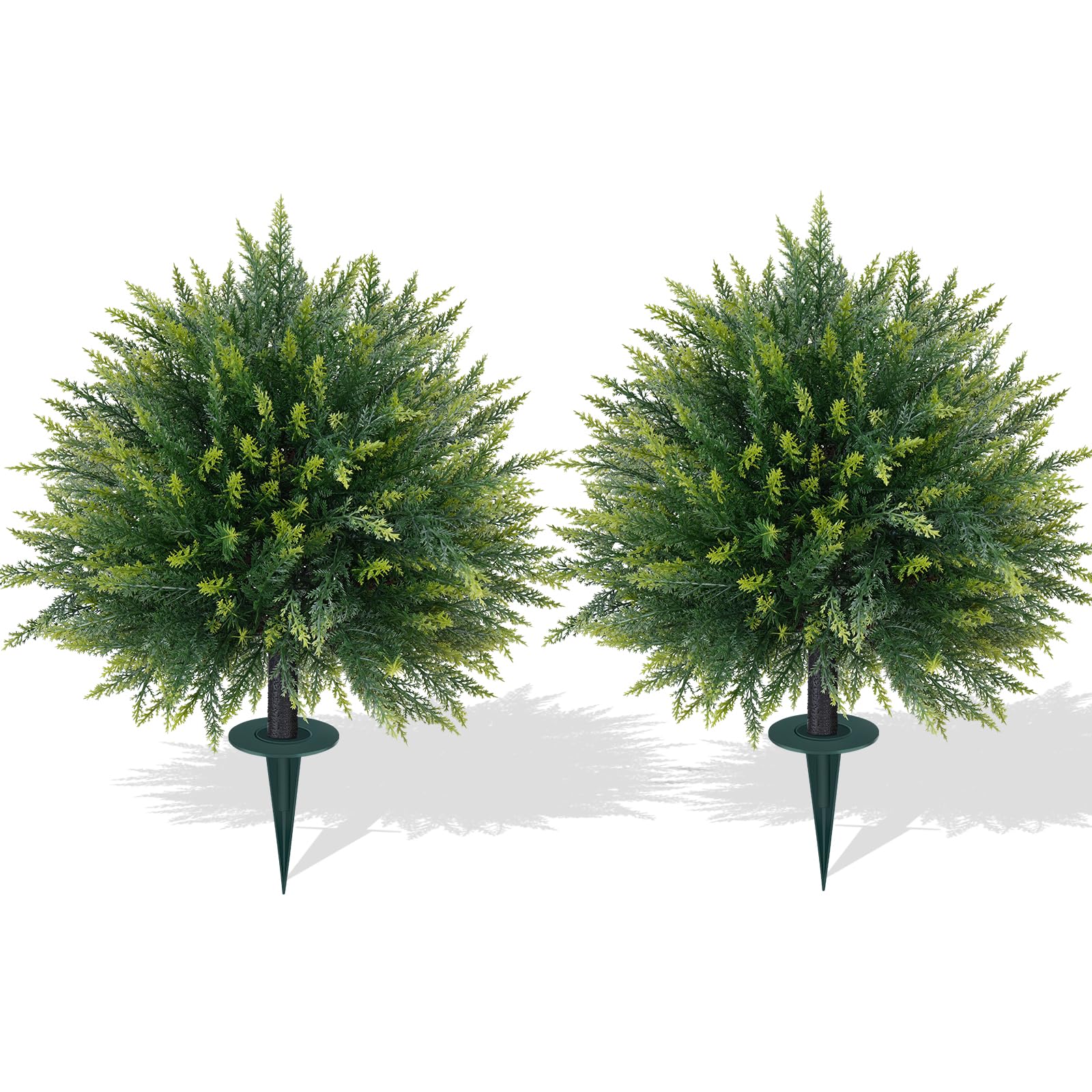 Grooy Artificial Cedar Ball with Ground Spike