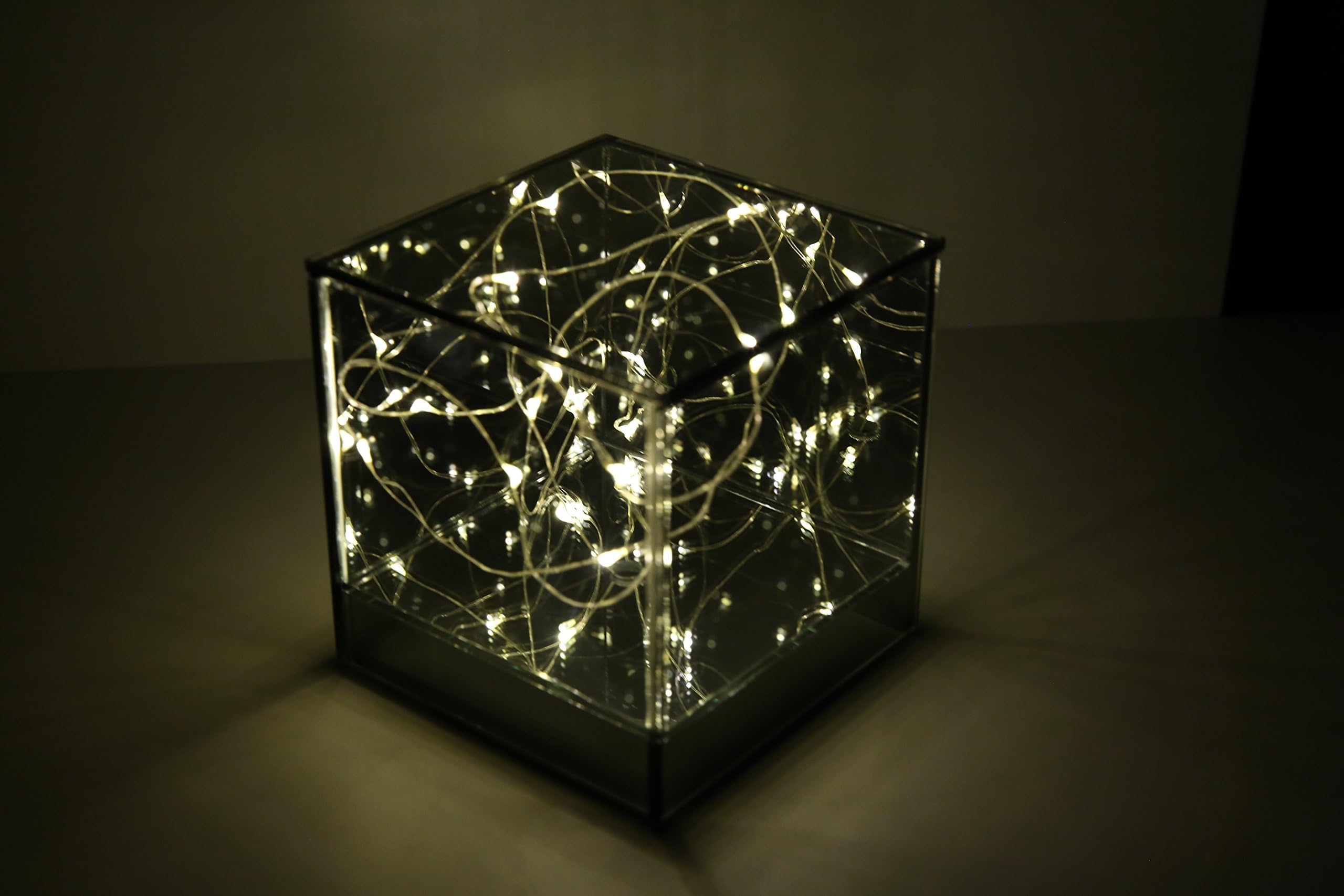 Infinity Mirror LED Cube Decorative Centerpiece