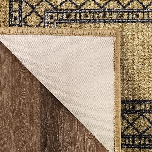 Miniatura 190 de Antep Rugs Alfombras modernas con bordes de 2 x 7 pies antideslizantes (antideslizante) de perfil bajo con parte trasera de goma para interiores