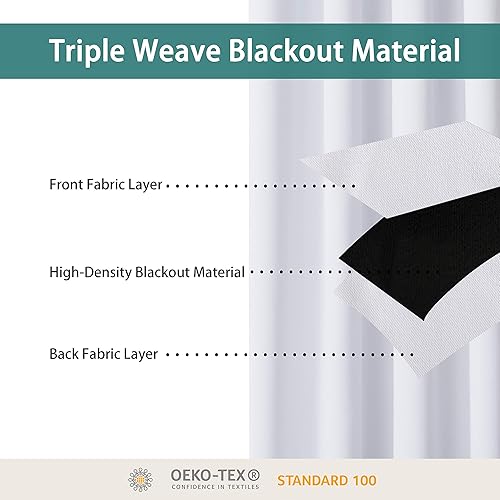 Miniatura 2 de Bonzer - Cortinas blackout para separación de ambientes, extranchas, privacidad total, para habitación compartida, 12.5 pies de ancho x 8 pies de
