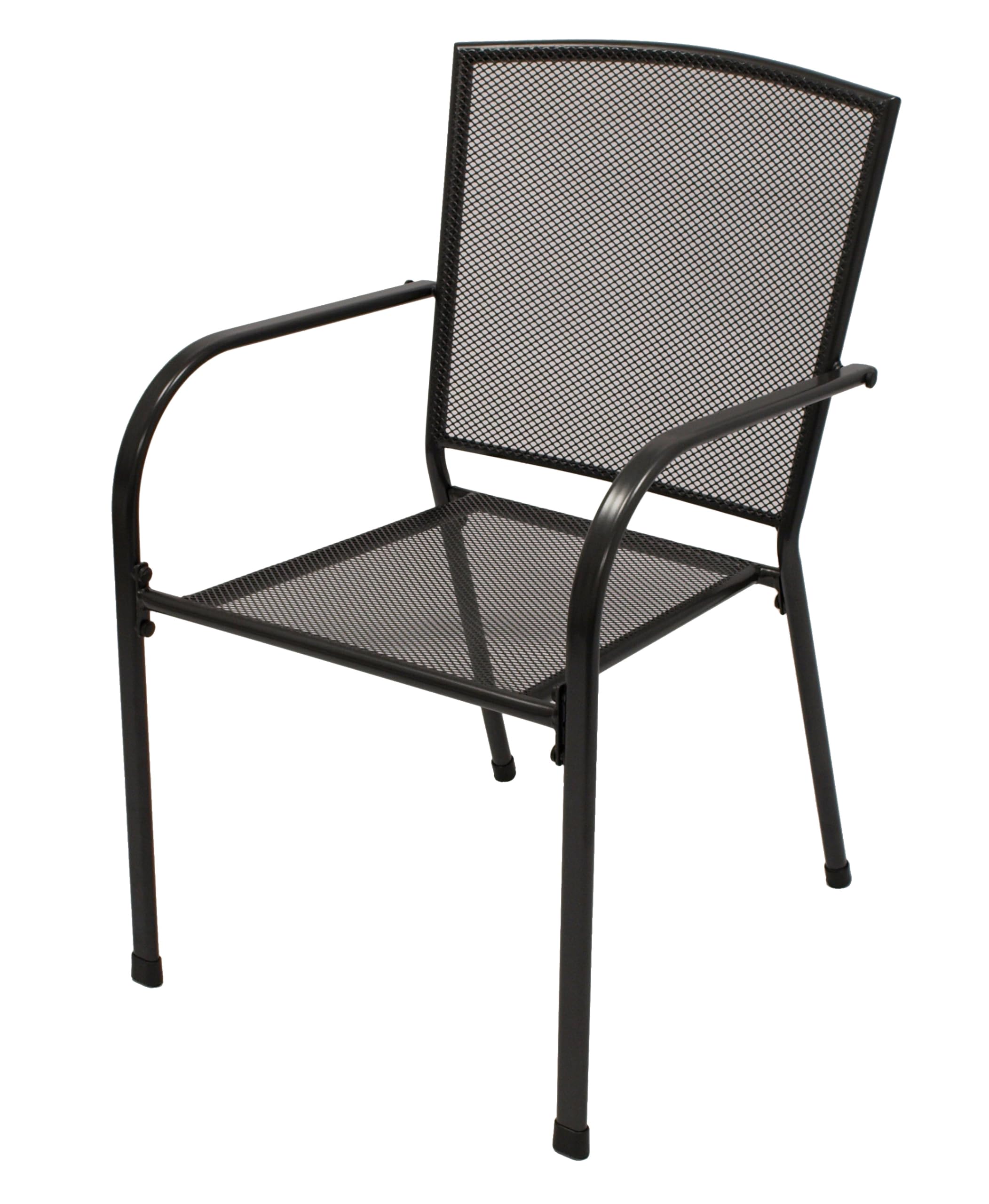 DEGAMO Gartensessel Classic stapelbar, Metall/Streckmetall Farbe anthrazit, 2 Stück, Outdoor