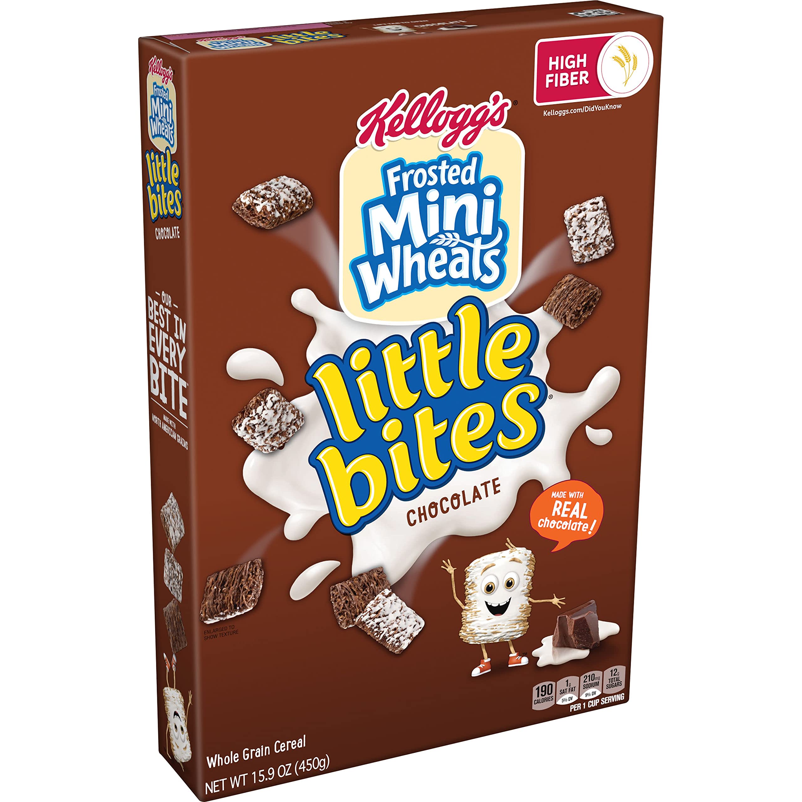 Kellogg's Frosted MiniWheats Little Bites Breakfast Cereal, High Fiber