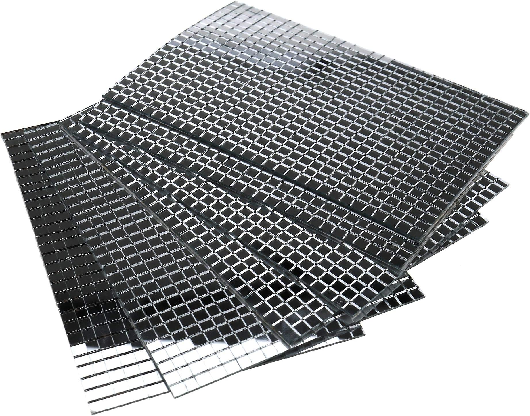 5 Sheets x 600pcs Tiny Silver Mirror Mosaic Tiles DIY Xmas Decoration 5 x 5mm