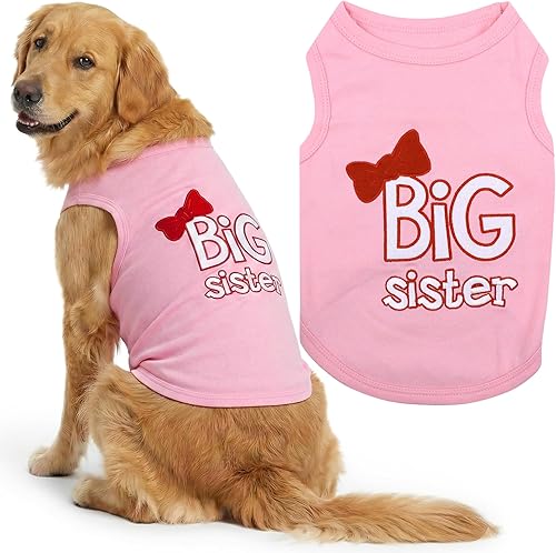 Miniatura 68 de Parisian Pet - Camiseta para perros y gatos, con texto en inglés Big Sister, 2XS