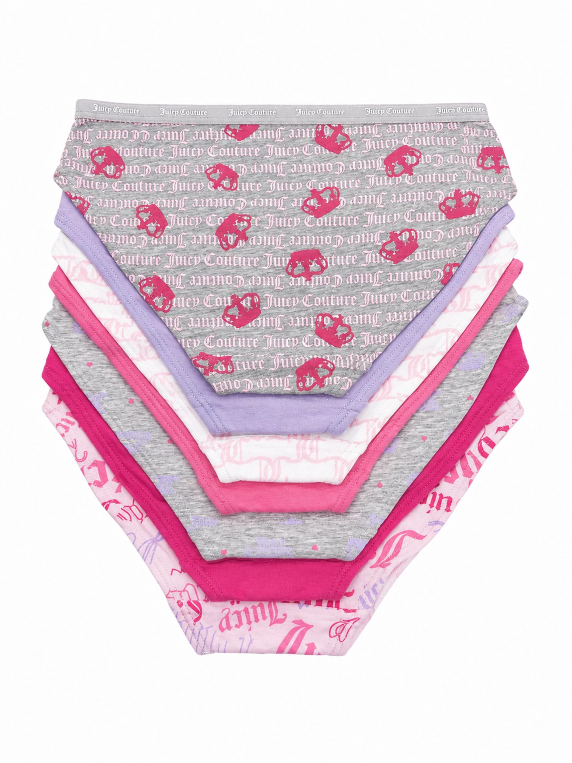 Juicy Couture Mädchen Bikini Slip Unterwäsche 7er Pack