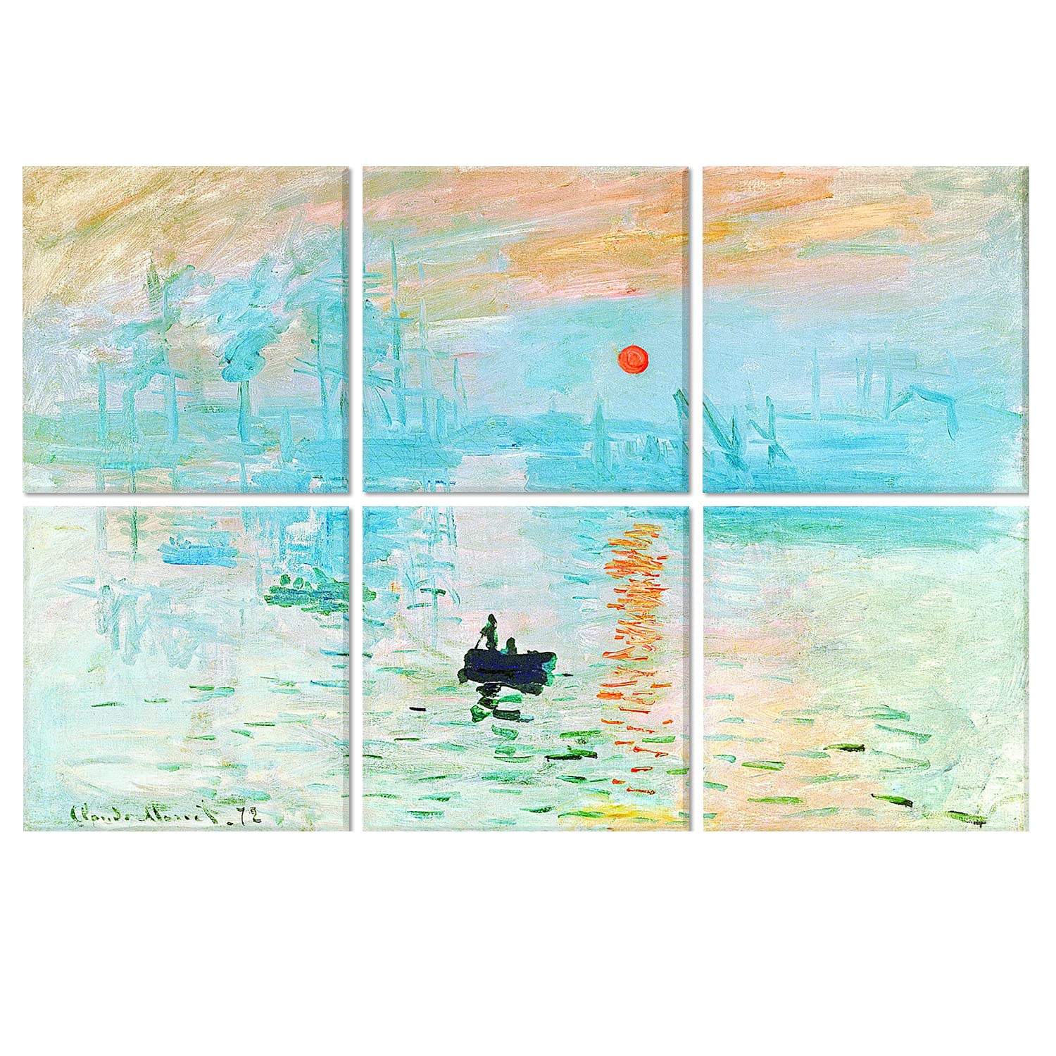 JBER Art Acoustic Panels, Decorative, 6 Pack Acoustic Panels for Wall Decor with Self-Adhesive, Suitable for Recording Studio, Soundproof Wall Panels for Home, 72"x48" (Sunny Print)