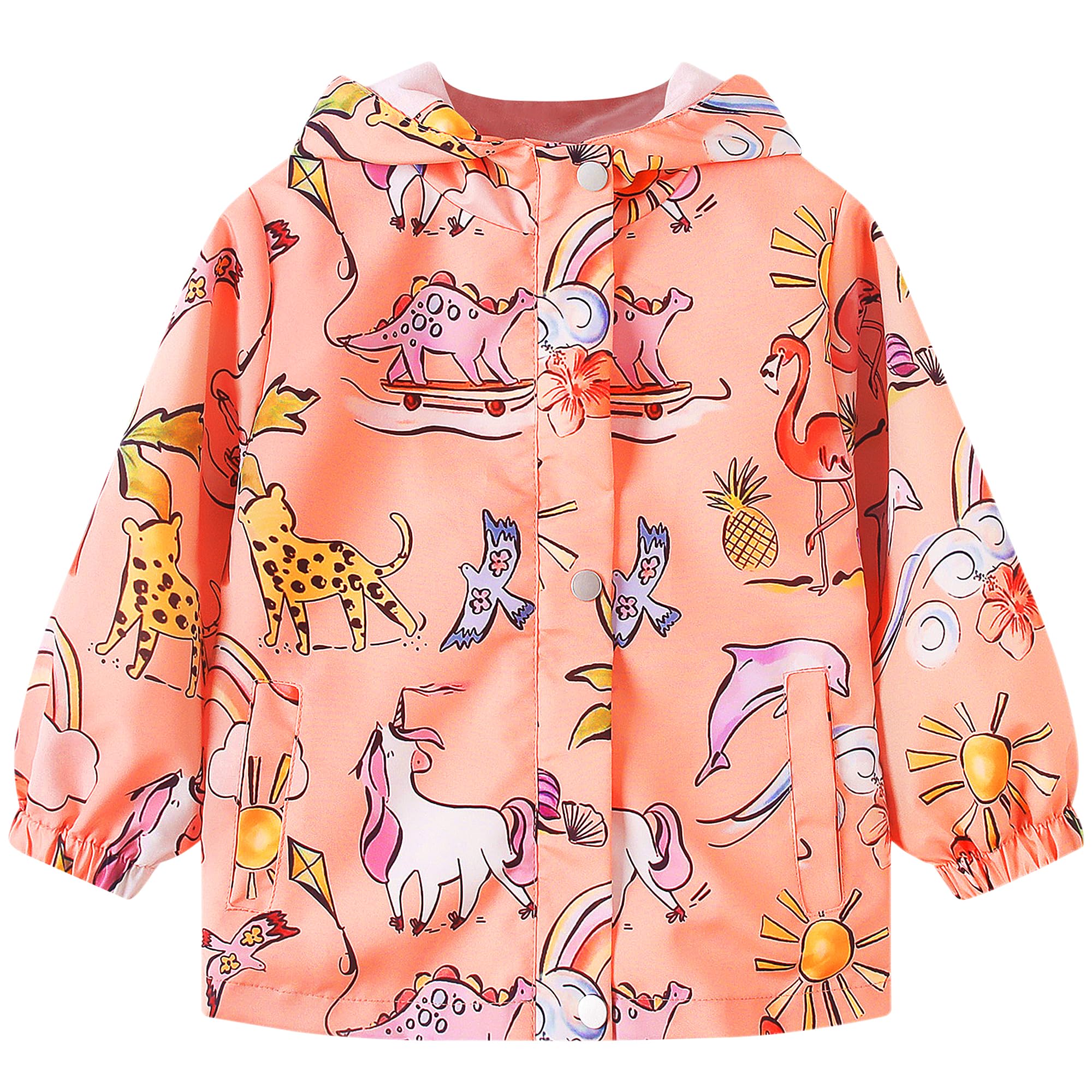 Kurtka przeciwdeszczowa dla dzieci dziewczynki wiatroszczelna kurtka przeciwdeszczowa z kapturem wiosna jesień lekka oddychająca kurtka softshell płaszcz dziewczęcy chłopcy 2-10 lat