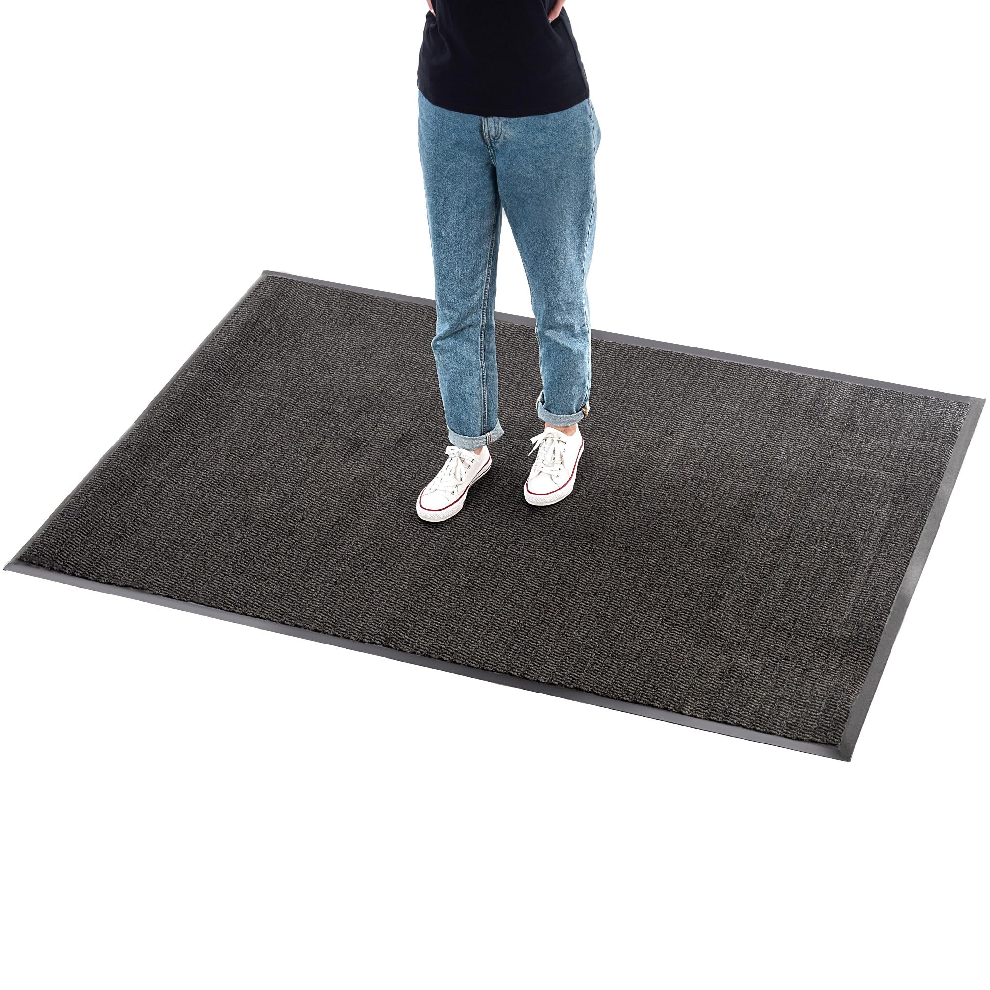 KADAX rutschfeste Schmutzfangmatte, Türmatte für den Innen- und Außenbereich, Fußmatte für Eingangsbereiche und Haustüren (Anthrazit, 120x180 cm)