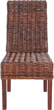 Safavieh Home Collection Aubrey Walnut Wicker Side Chair