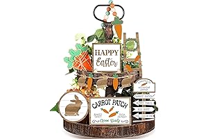 12-Piece Easter Tiered Tray Decor: A Vibrant Festive Display for Your Home