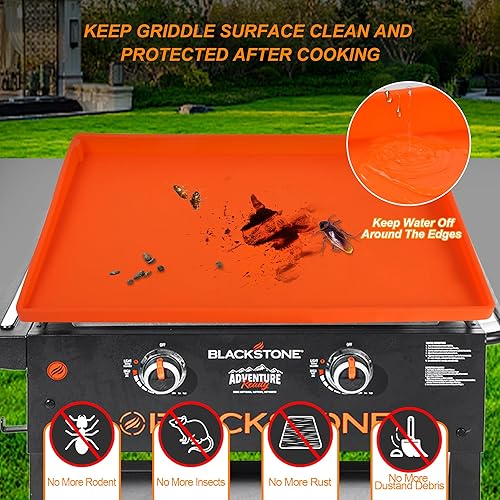 Miniatura 2 de Funda de silicona para parrilla Blackstone, borde completo mejorado de 36 pulgadas, resistente grado alimenticio, protege el grado de roedores,