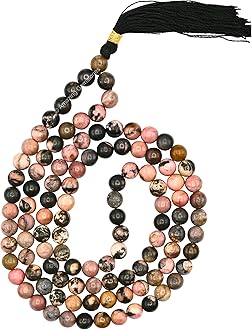 Amazing Gemstone Japa Mala 108 Prayer Beads Necklace and Wrist Mala Bracelet for Meditation
