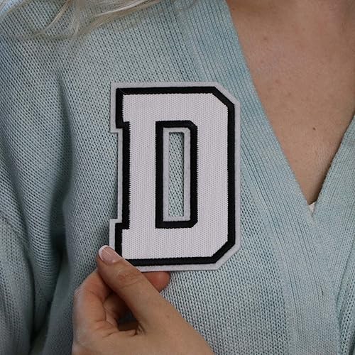 Miniatura 296 de Parches de letras termo-adhesivas de alta calidad – Lindas letras para ropa – Parche universitario para ropa – Letras bordadas de 4 1/2 parches