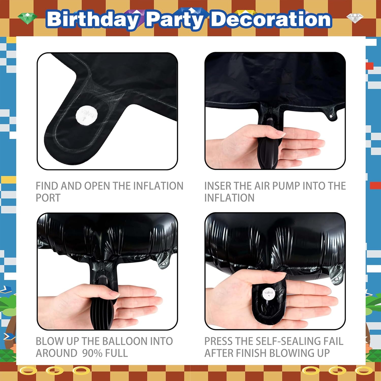 86Pcs Speed Lightning Theme Birthday Party Decorations Set, Blue and Red Balloon Arch Kit with Large Tablecloth and Foil Star Balloons, Game Room Decor - Image 7