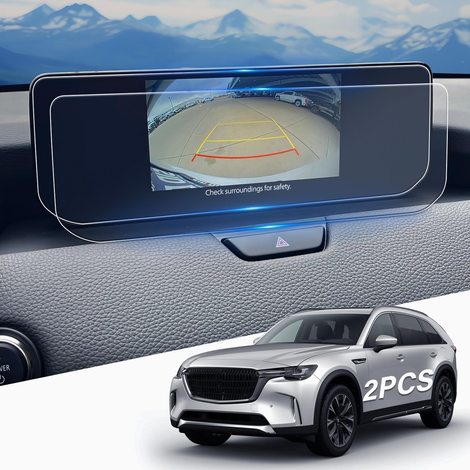 WEIPIN For 2024-2025 CX-90 (No buttons on the screen) Screen Protector 10.25 Inch Nano Anti-Scratch Ultra-Tough Touchscree...