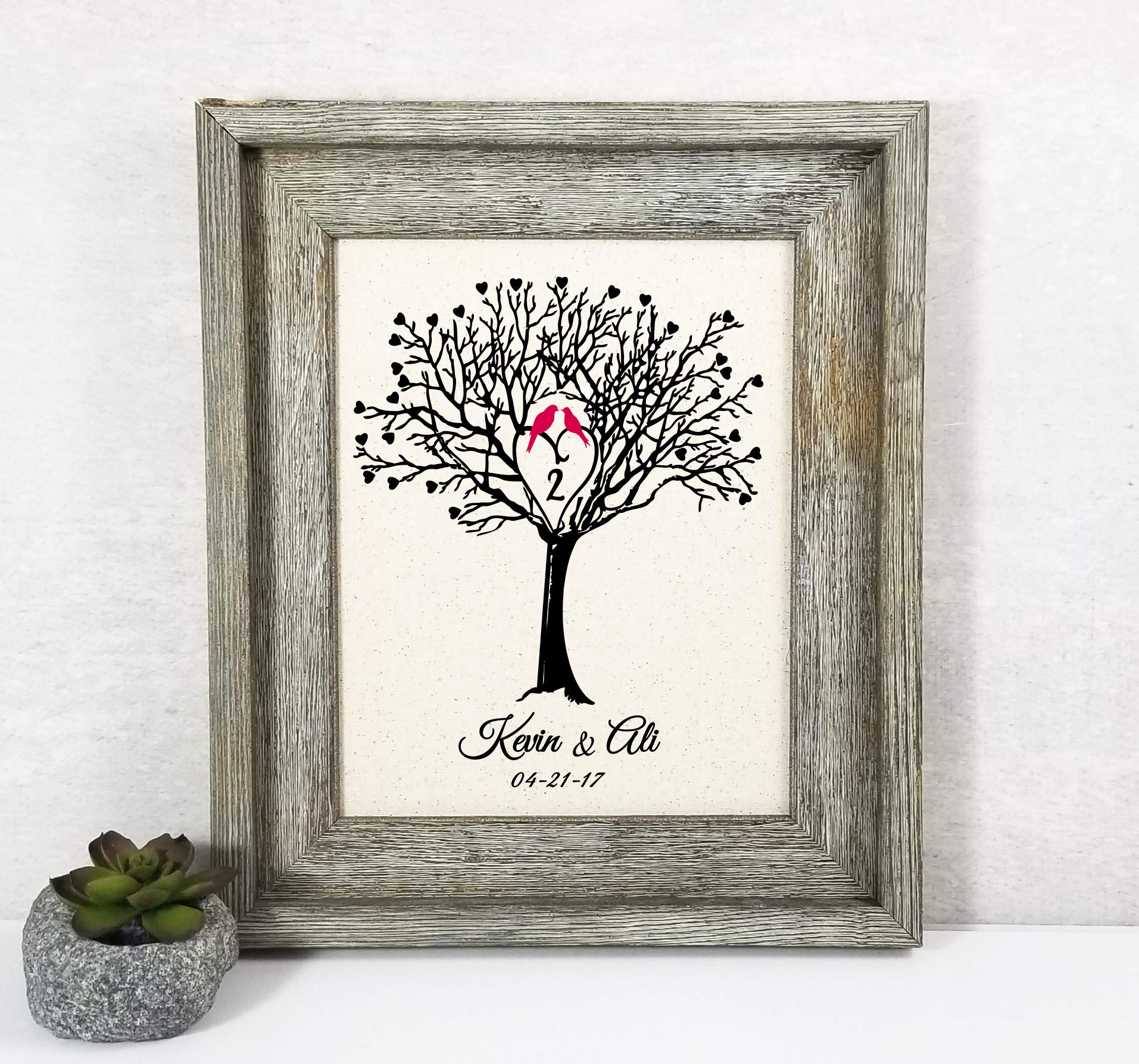 Personalized gift for her, second cotton anniversary present, Gifts for wife unique