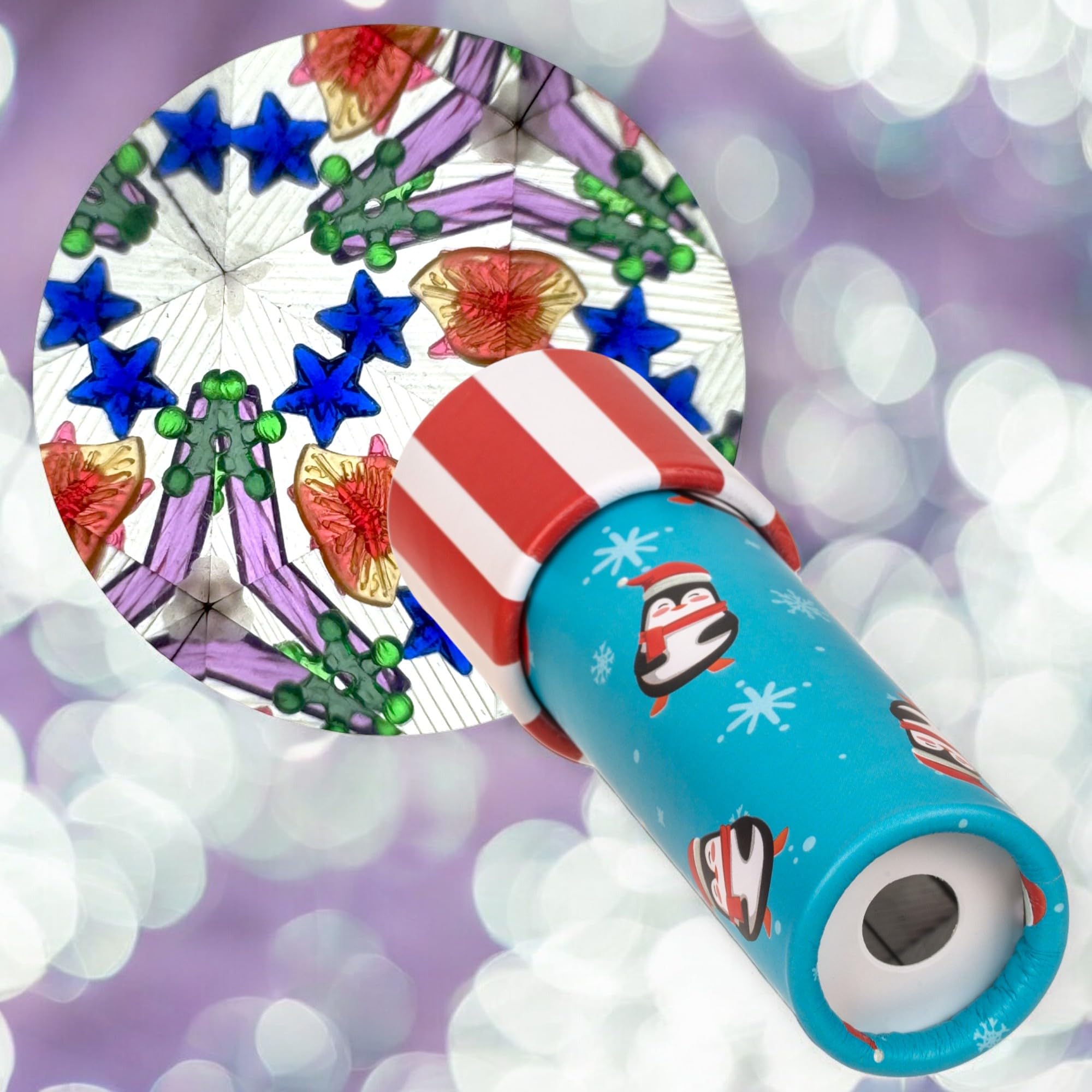 MIJOMA Kaléidoscope De Noël – Lot De 2 Kaléidoscopes Magiques Couleurs Et Lumières, Jouet Éducatif Classique Pour Enfants