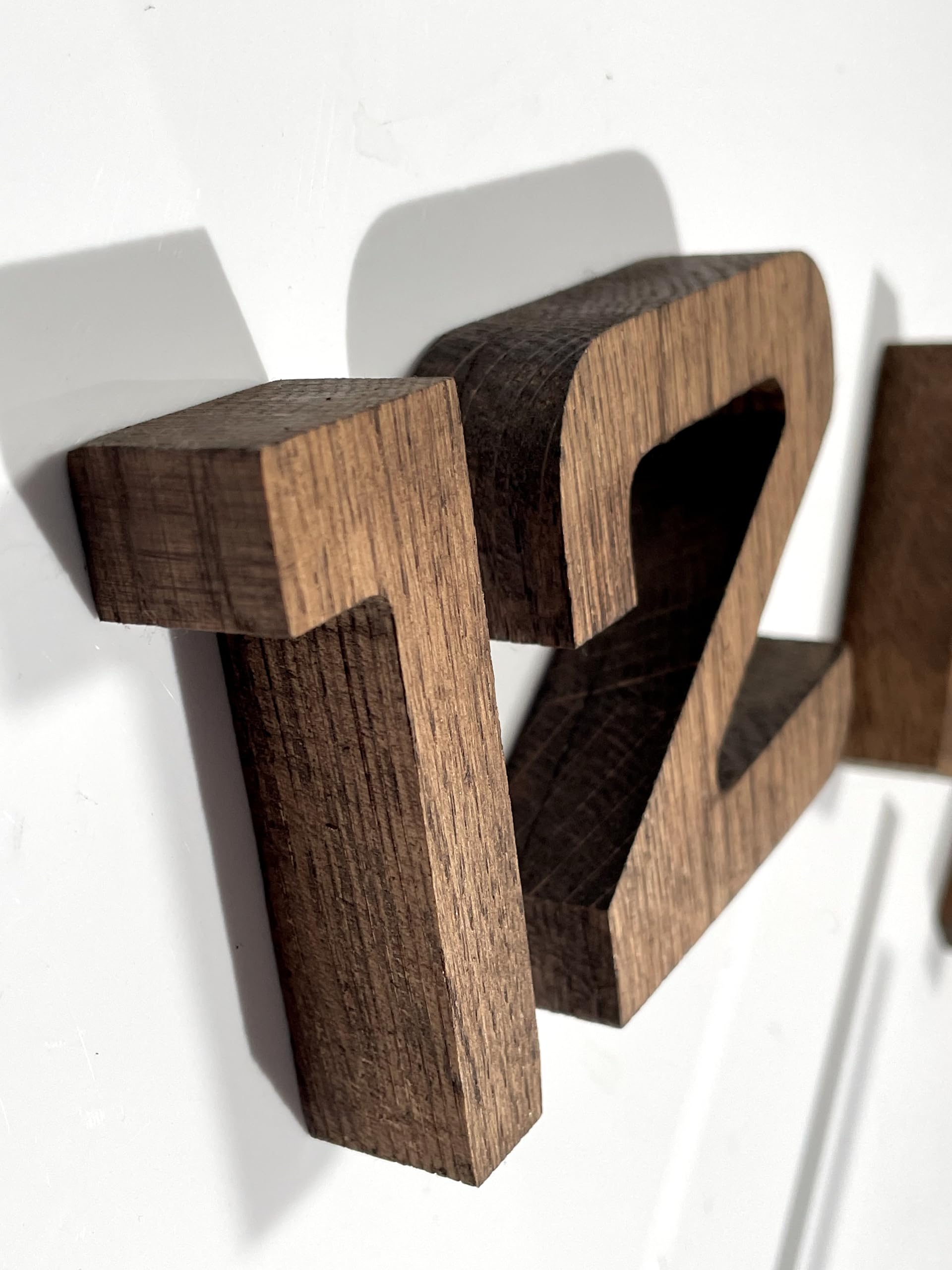 3D Wanduhren DIY Holz Eiche große Wanduhr 50-75CM 3D Wanduhr Modern Design EKO Wanduhren Wandtattoo Dekoration Uhren für Büro Wohnzimmer Schlafzimmer Dekoartikel Quarzuhr (Eiche, Braun)