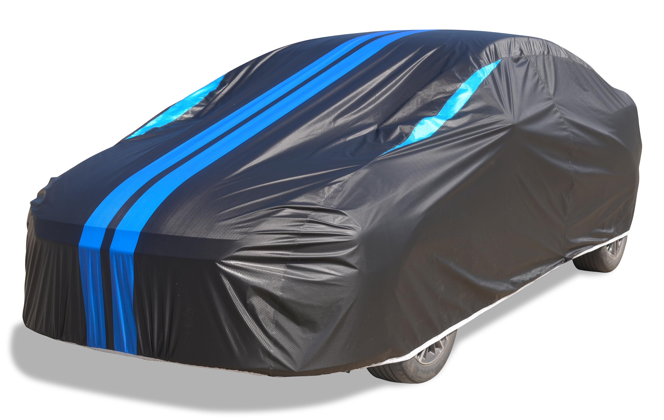 Car Covers for Automobiles, 6 Layers Car Cover Waterproof All Weather, Outdoor Car Cover Sun UV Rain Snow Wind Protection, Full Exterior Cover Fit for 185"(185 * 73 * 59 inch) Sedan