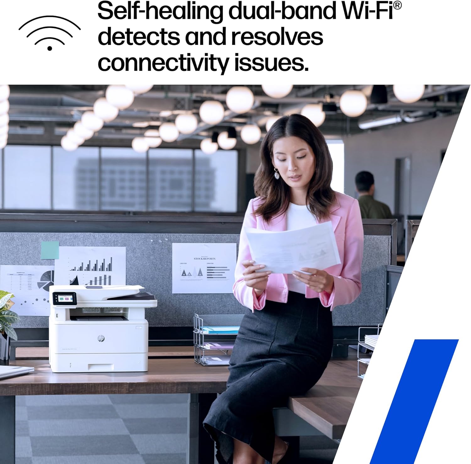 HP LaserJet Pro MFP 4101fdw Wireless Black & White All-in-One Laser Printer, Scanner, Copier, Fax, Best-for-Office (2Z619F)