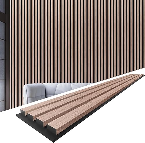 NeatiEase Paneles de pared de madera 3D, paneles de pared acústicos de 6 piezas para decoración de pared interior y reducción de ruido, paneles