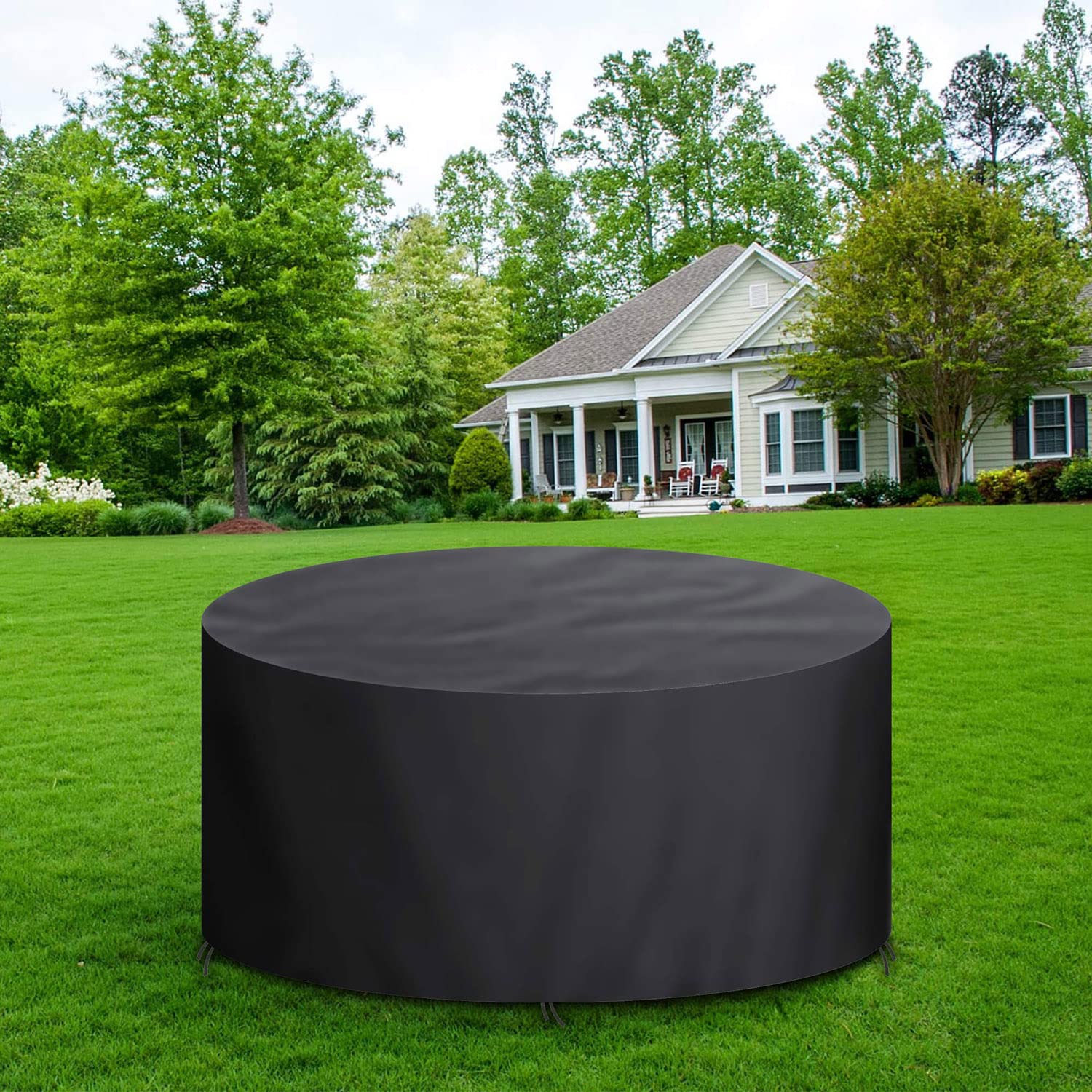 Copertura Per Mobili Da Giardino - Impermeabile, Antivento, Traspirante, Nero, Misura 131 - Foto 6