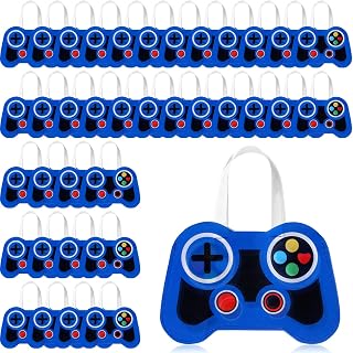 Silkfly 24 Video Game Party Favor Bags, Reusable, Blue