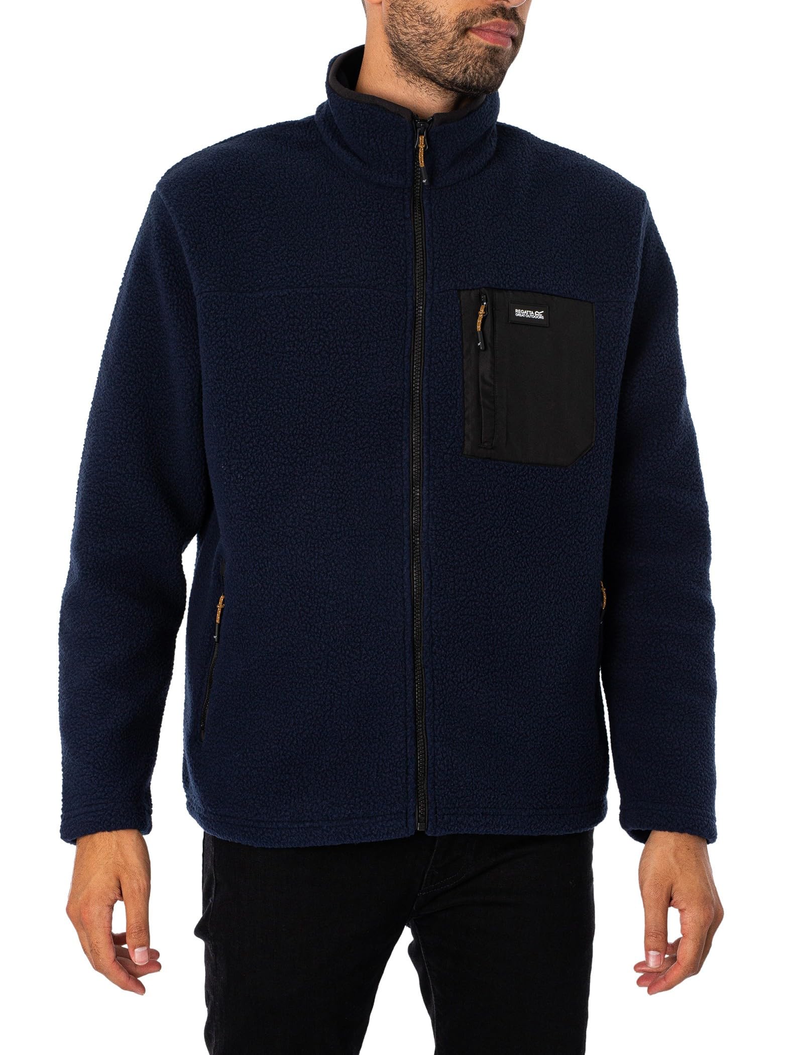 Regatta Men's Navy Frankie Full Zip Borg Fleece Jacket - S
