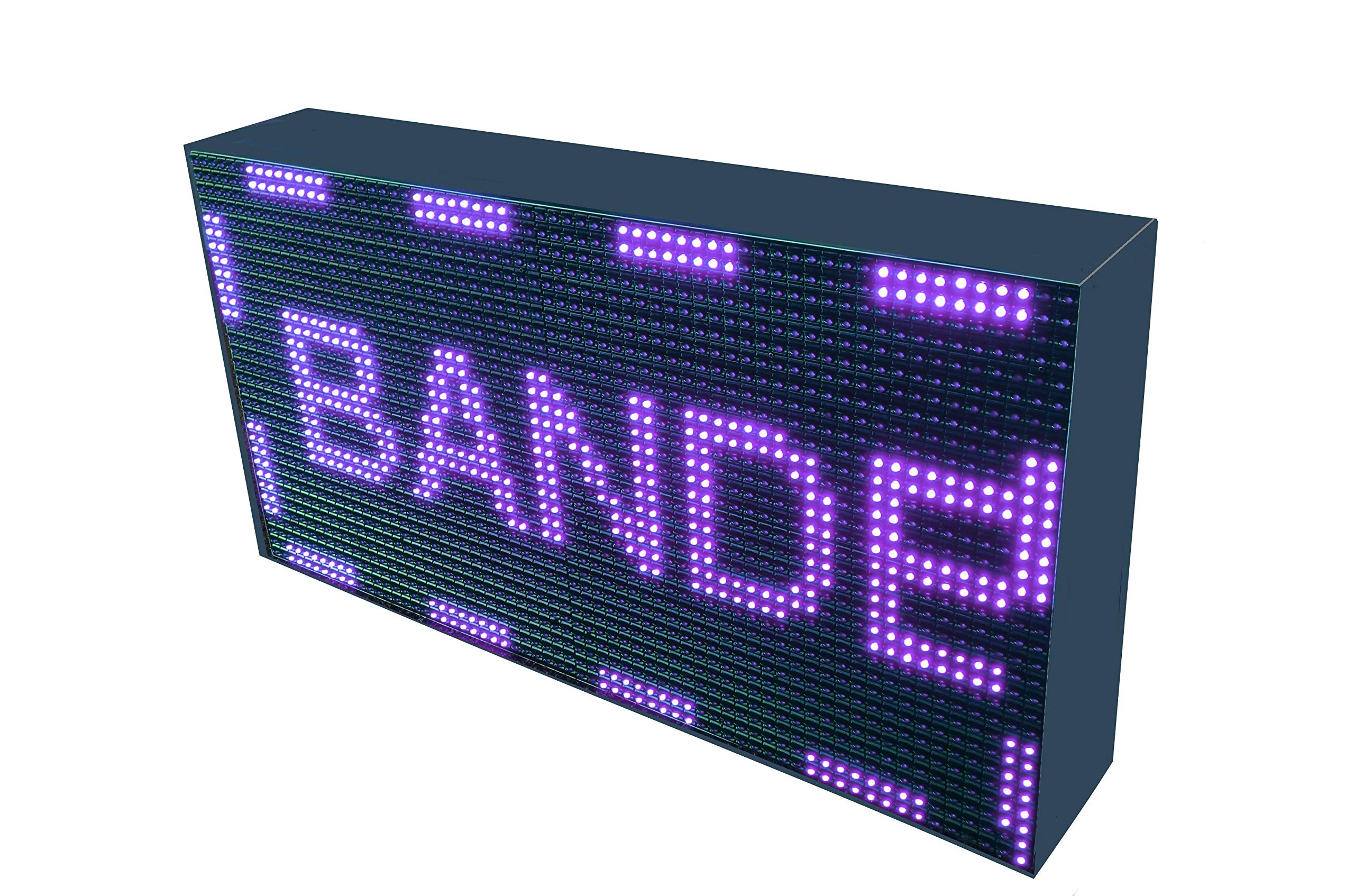 CARTEL LED PROGRAMABLE LETRERO LED PROGRAMABLE PANTALLA LED PROGRAMABLE (64*32 cm doble cara, BLANCO) ROTULO LED PROGRAMABLE CARTEL ELECTRÓNICO ANUNCIA TU NEGOCIO/ PROGRAMMABLE LED PANEL BANDEROLA LED