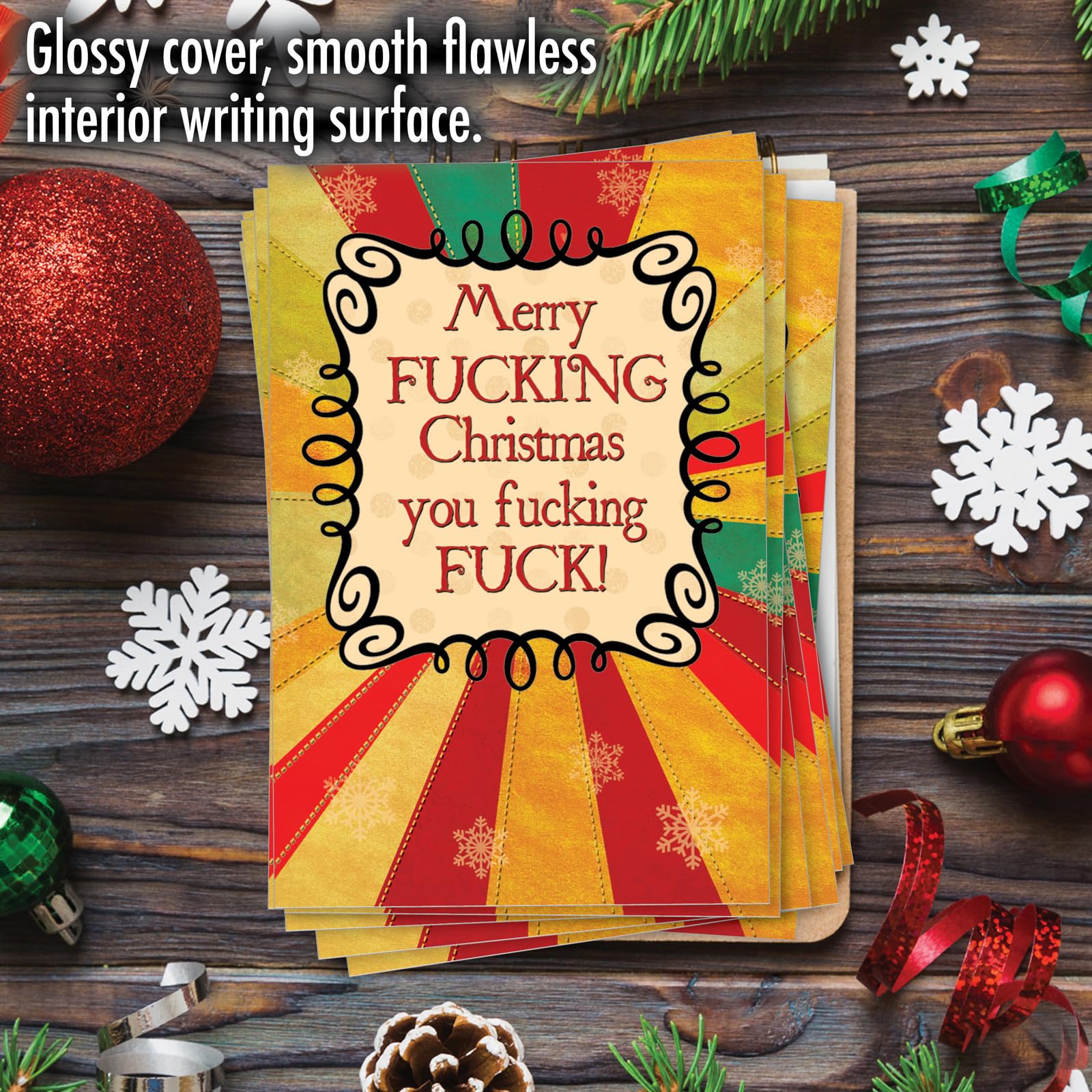Feliz Navidad – papel tarjeta de Navidad EFFIN, color 12 Christmas Card Pack (SKU:B1243) 12 Christmas Card Pack (SKU:B1243)