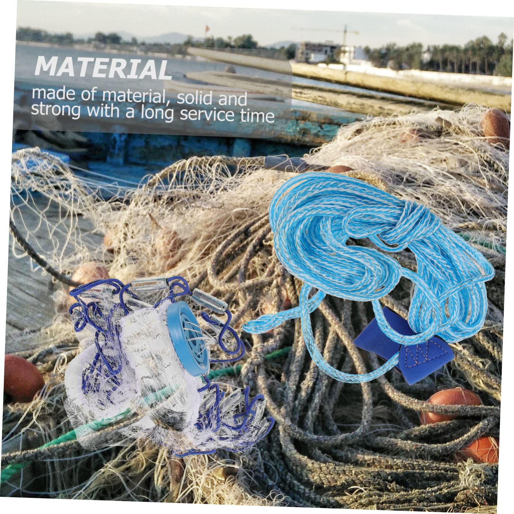 Mipcase Rete Da Pesca Per Acqua Salata Retino Da Lancio Grande Per Forniture Da Pesca e Cattura Di Pesci