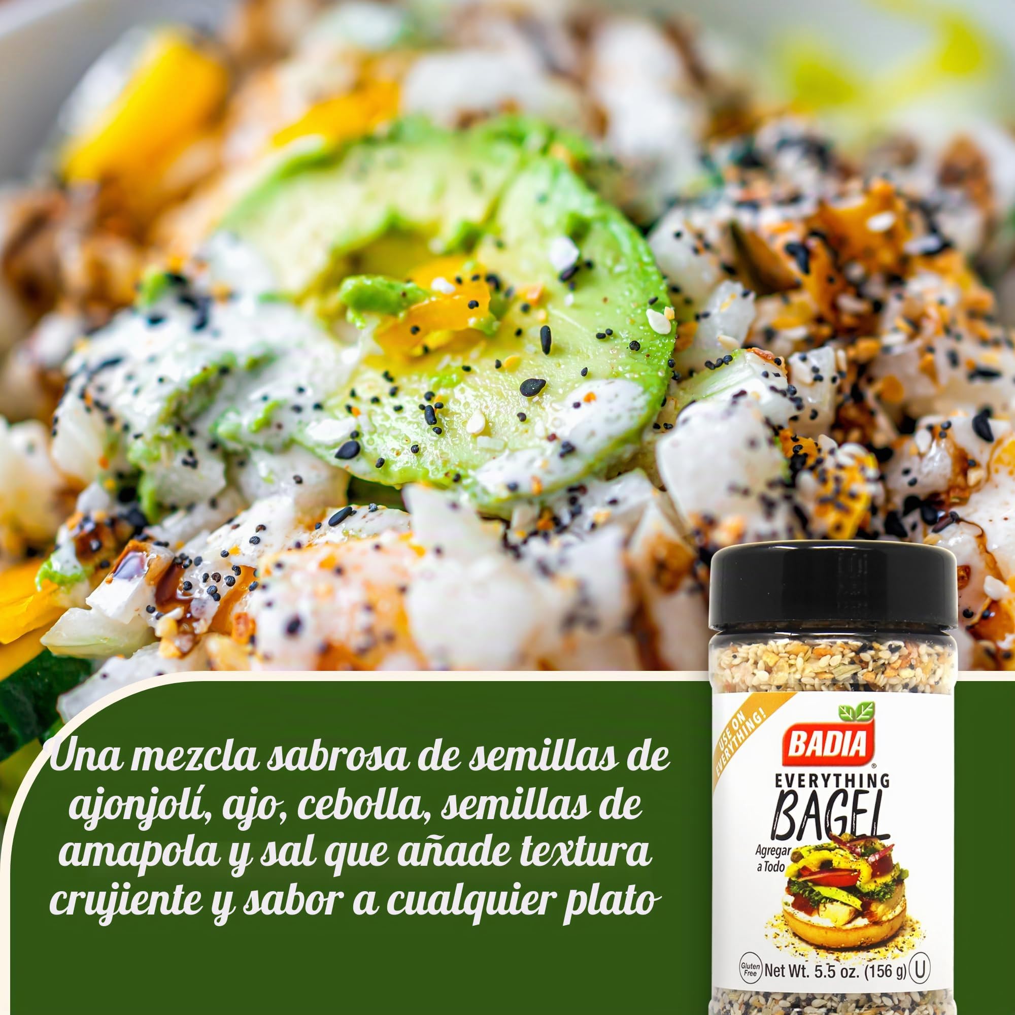 AONELAS Badia Everything Bagel Seasoning – (5,5 oz) 156 g